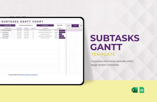 Subtasks Gantt Template