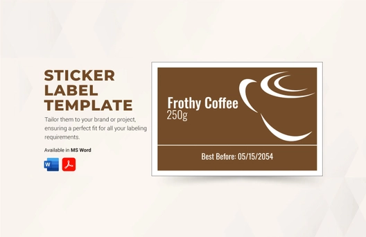 Sticker Label Template