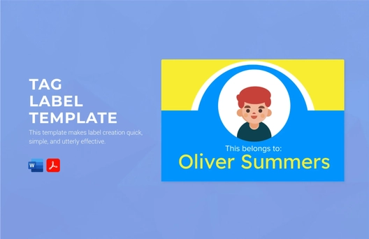 Tag Label Template