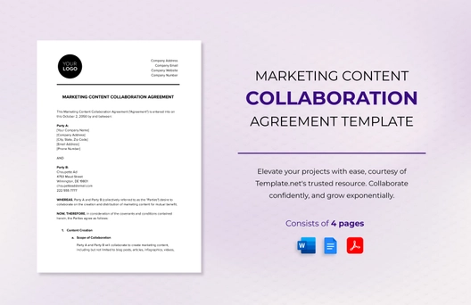 Marketing Content Collaboration Agreement Template
