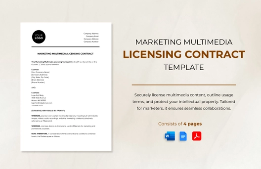 Marketing Multimedia Licensing Contract Template