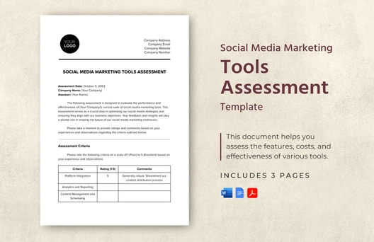Social Media Marketing Tools Assessment Template