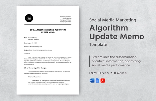 Social Media Marketing Algorithm Update Memo Template