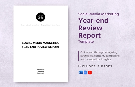 Social Media Marketing Year-end  Review Report Template