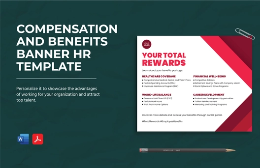 Compensation And Benefits Banner HR Template