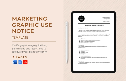 Marketing Graphic Use Notice Template Marketing Graphic Use Notice Template