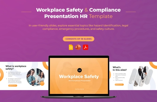 Workplace Safety and Compliance Presentation HR Template