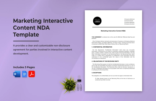 Marketing Interactive Content NDA Template