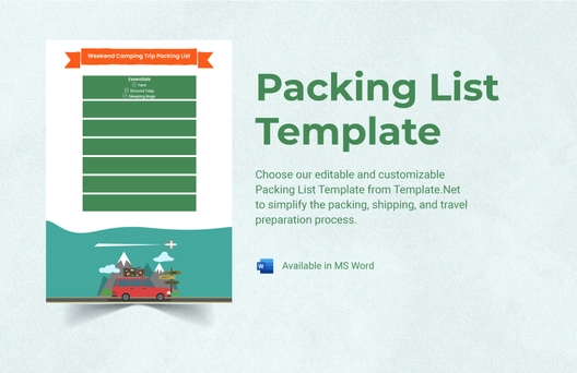Packing List Template