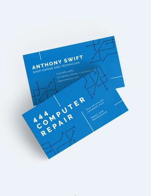 Computer Repair Shop Business Card Template