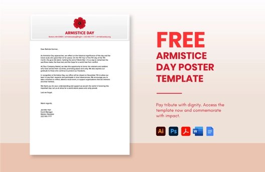 Armistice Day Email Template