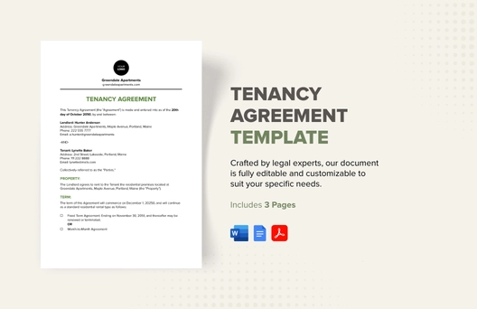 Tenancy Agreement Template Tenancy Agreement Template