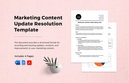 Marketing Content Update Resolution Template