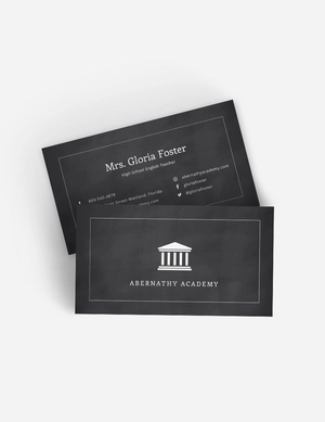 English Teacher Business Card Template