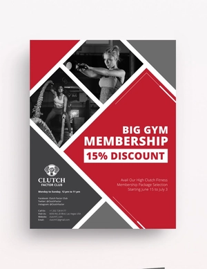 Gym Membership Flyer Template