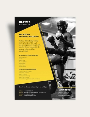 Boxing Gym Flyer Template