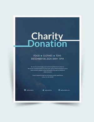 Charity Donation Flyer Template