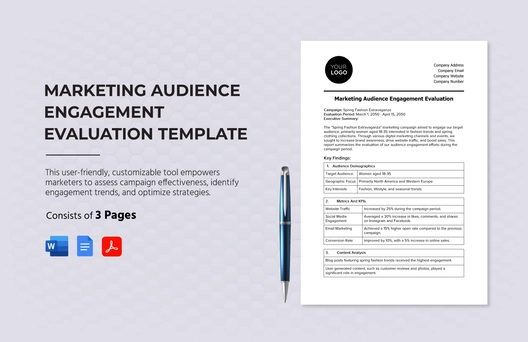Marketing Audience Engagement Evaluation Template Marketing Audience Engagement Evaluation Template