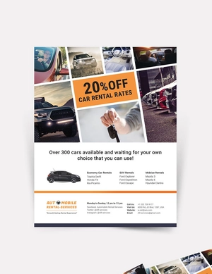 Creative Car Rental Flyer Template