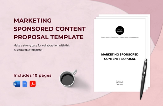 Marketing Sponsored Content Proposal Template Marketing Sponsored Content Proposal Template