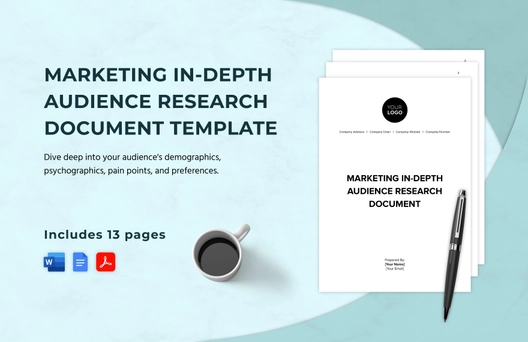 Marketing In-depth Audience Research Document Template