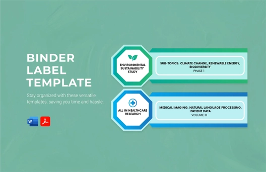 Binder Label Template