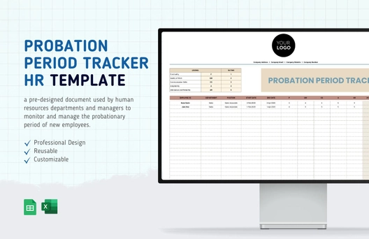 Probation Period Tracker HR Template