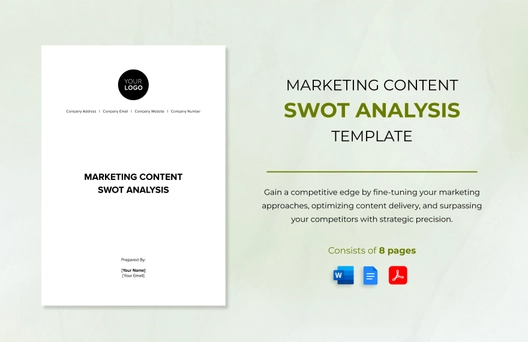 Marketing Content SWOT Analysis Template