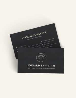 Chalkboard Attorney Business Card Template