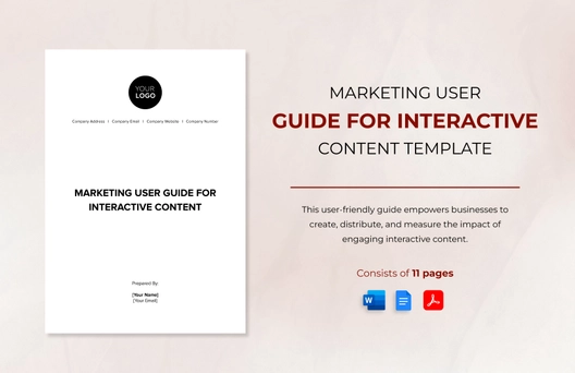 Marketing User Guide for Interactive Content Template