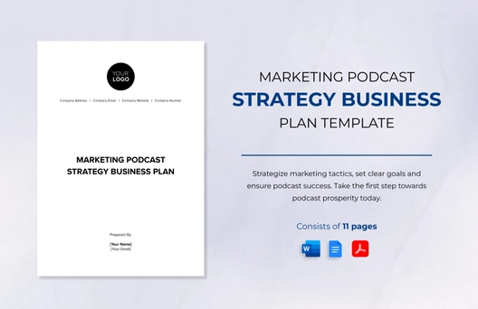 Marketing Podcast Strategy Business Plan Template