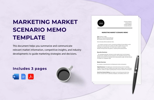 Marketing Market Scenario Memo Template
