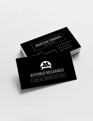 Chalkboard Auto Repair Business Card Template