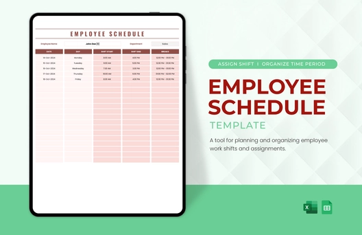 Employee Schedule Template Employee Schedule Template