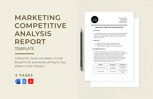 Marketing Competitive Analysis Report Template