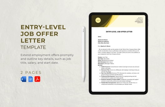 Entry-Level Job Offer Letter Template