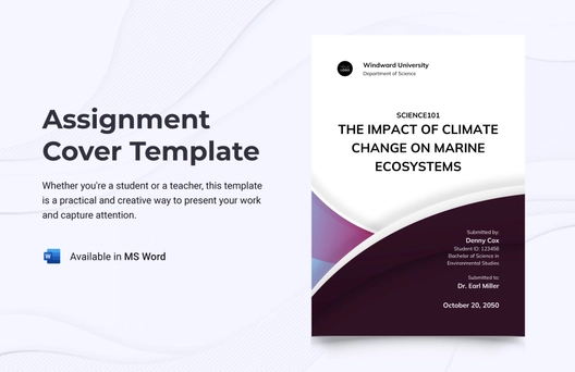 Assignment Cover Template