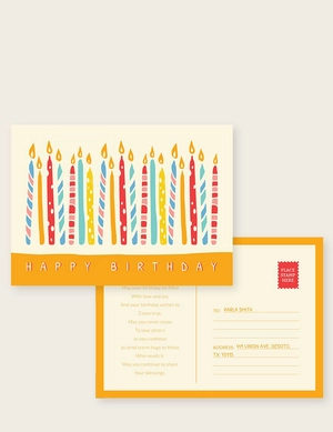 Birthday Postcard Template
