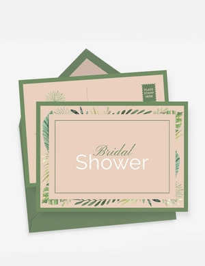 Bridal Shower invitation Postcard Template