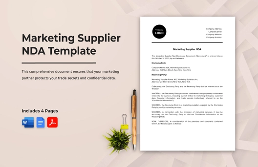 Marketing Supplier NDA Template