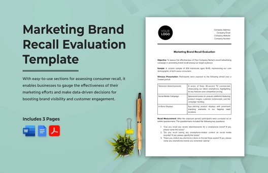 Marketing Brand Recall Evaluation Template