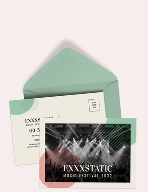 Music Event Postcard Template