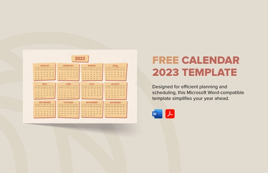 Calendar 2023 Template