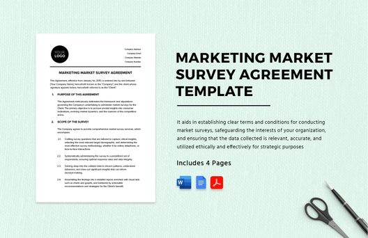 Marketing Market Survey Agreement Template Marketing Market Survey Agreement Template