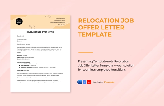 Relocation Job Offer Letter Template