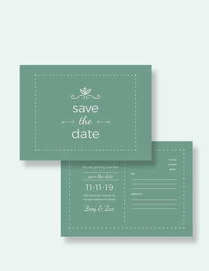 Save The Date Postcard Template