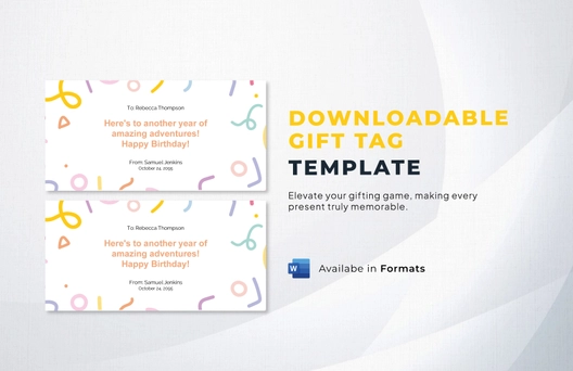 Downloadable Gift Tag Template