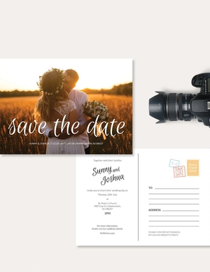Wedding Photography Postcard Template