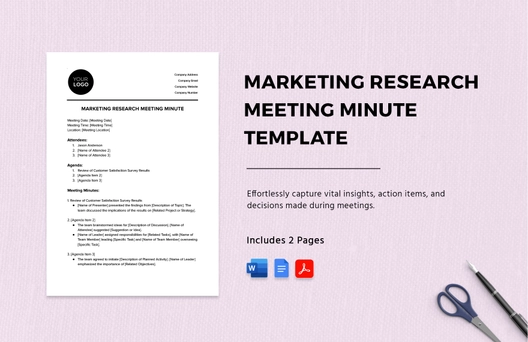 Marketing Research Meeting Minute Template