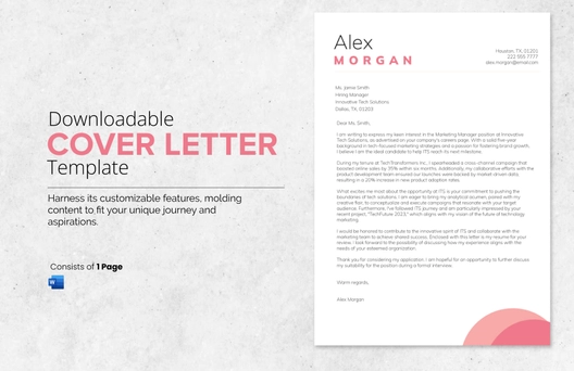 Downloadable Cover Letter Template